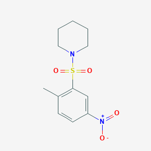 molecular formula C12H16N2O4S B3166946 1-[(2-Methyl-5-nitrophenyl)sulfonyl]piperidine CAS No. 91558-68-8