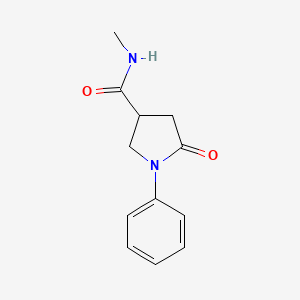 molecular formula C12H14N2O2 B3166954 N-methyl-5-oxo-1-phenylpyrrolidine-3-carboxamide CAS No. 91567-01-0