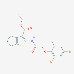 ethyl 2-{[(2,4-dibromo-6-methylphenoxy)acetyl]amino}-5,6-dihydro-4H-cyclopenta[b]thiophene-3-carboxylate