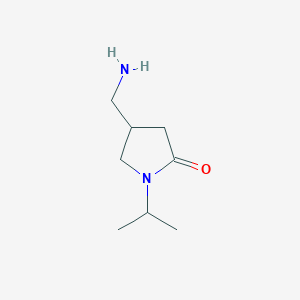 molecular formula C8H16N2O B3166967 4-(Aminomethyl)-1-(propan-2-yl)pyrrolidin-2-one CAS No. 915919-70-9