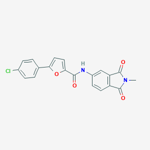 molecular formula C20H13ClN2O4 B316698 5-(4-chlorophenyl)-N-(2-methyl-1,3-dioxo-2,3-dihydro-1H-isoindol-5-yl)furan-2-carboxamide 