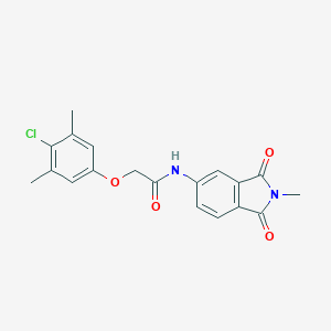 molecular formula C19H17ClN2O4 B316700 2-(4-chloro-3,5-dimethylphenoxy)-N-(2-methyl-1,3-dioxo-2,3-dihydro-1H-isoindol-5-yl)acetamide 