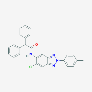 molecular formula C27H21ClN4O B316702 N-[6-chloro-2-(4-methylphenyl)-2H-benzotriazol-5-yl]-2,2-diphenylacetamide 