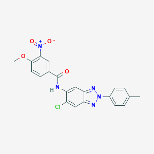 molecular formula C21H16ClN5O4 B316703 N-[6-chloro-2-(4-methylphenyl)-2H-1,2,3-benzotriazol-5-yl]-3-nitro-4-methoxybenzamide 