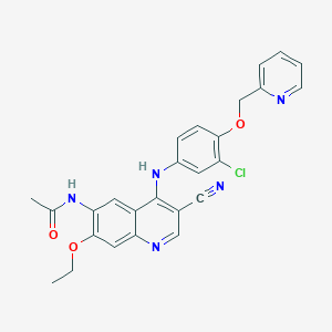 N-(4-((3-Chloro-4-(pyridin-2-ylmethoxy)phenyl)amino)-3-cyano-7-ethoxyquinolin-6-yl)acetamide