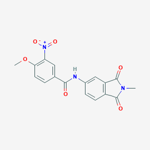molecular formula C17H13N3O6 B316704 4-methoxy-N-(2-methyl-1,3-dioxo-2,3-dihydro-1H-isoindol-5-yl)-3-nitrobenzamide 