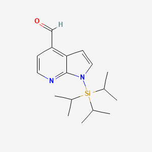 molecular formula C17H26N2OSi B3167060 1H-Pyrrolo[2,3-B]pyridine-4-carboxaldehyde, 1-[tris(1-methylethyl)silyl]- CAS No. 916259-53-5