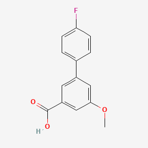 molecular formula C14H11FO3 B3167065 3-(4-Fluorophenyl)-5-methoxybenzoic acid CAS No. 916343-83-4