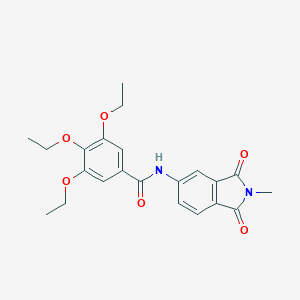 molecular formula C22H24N2O6 B316707 3,4,5-triethoxy-N-(2-methyl-1,3-dioxo-2,3-dihydro-1H-isoindol-5-yl)benzamide 