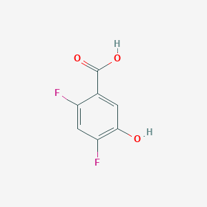 molecular formula C7H4F2O3 B3167077 2,4-Difluoro-5-hydroxybenzoic acid CAS No. 91659-22-2