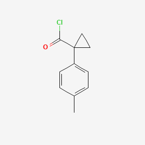 molecular formula C11H11ClO B3167106 1-(4-Methylphenyl)cyclopropanecarbonyl chloride CAS No. 916923-19-8