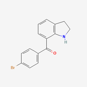 molecular formula C15H12BrNO B3167108 (4-Bromophenyl)(indolin-7-yl)methanone CAS No. 91714-41-9