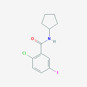 molecular formula C12H13ClINO B316711 2-chloro-N-cyclopentyl-5-iodobenzamide 