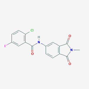2-chloro-5-iodo-N-(2-methyl-1,3-dioxo-2,3-dihydro-1H-isoindol-5-yl)benzamide