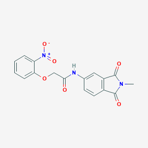 molecular formula C17H13N3O6 B316715 N-(2-methyl-1,3-dioxo-2,3-dihydro-1H-isoindol-5-yl)-2-(2-nitrophenoxy)acetamide 