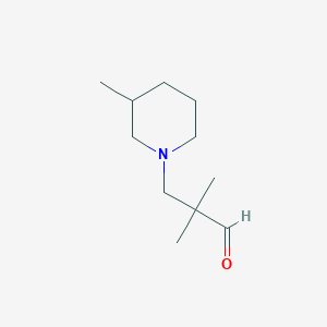 molecular formula C11H21NO B3167164 2,2-二甲基-3-(3-甲基-哌啶-1-基)-丙醛 CAS No. 917748-60-8
