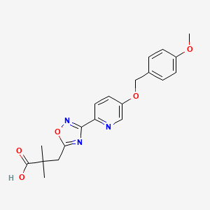 molecular formula C20H21N3O5 B3167188 3-(3-(5-((4-甲氧基苄基)氧基)吡啶-2-基)-1,2,4-恶二唑-5-基)-2,2-二甲基丙酸 CAS No. 917911-01-4