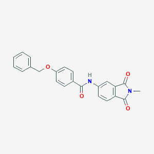 molecular formula C23H18N2O4 B316719 4-(benzyloxy)-N-(2-methyl-1,3-dioxo-2,3-dihydro-1H-isoindol-5-yl)benzamide 
