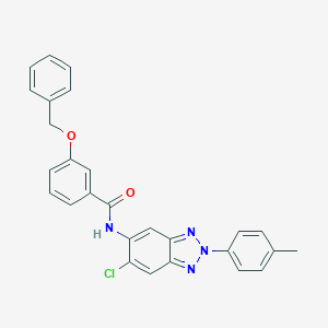 molecular formula C27H21ClN4O2 B316721 3-(benzyloxy)-N-[6-chloro-2-(4-methylphenyl)-2H-benzotriazol-5-yl]benzamide 