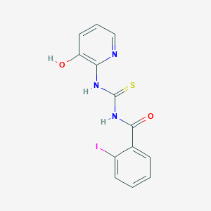 molecular formula C13H10IN3O2S B316724 N-[(3-hydroxypyridin-2-yl)carbamothioyl]-2-iodobenzamide 