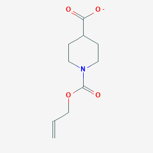 molecular formula C10H14NO4- B3167264 1-{[(Prop-2-en-1-yl)oxy]carbonyl}piperidine-4-carboxylate CAS No. 91871-30-6