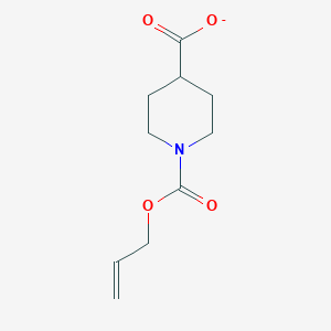 molecular formula C10H14NO4- B3167264 1-{[(丙-2-烯-1-基)氧羰基]哌啶-4-甲酸酯} CAS No. 91871-30-6