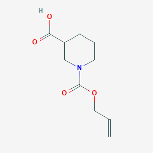 molecular formula C10H15NO4 B3167267 1-[(Prop-2-en-1-yloxy)carbonyl]piperidine-3-carboxylic acid CAS No. 91871-31-7