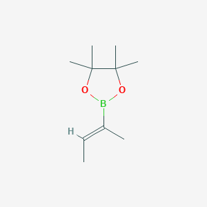 molecular formula C10H19BO2 B3167281 (Z)-2-(but-2-en-2-yl)-4,4,5,5-tetramethyl-1,3,2-dioxaborolane CAS No. 91890-00-5