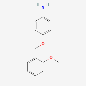 molecular formula C14H15NO2 B3167290 4-(2-Methoxy-benzyloxy)-phenylamine CAS No. 919007-90-2