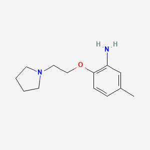molecular formula C13H20N2O B3167301 5-Methyl-2-(2-pyrrolidin-1-yl-ethoxy)-phenylamine CAS No. 919011-42-0