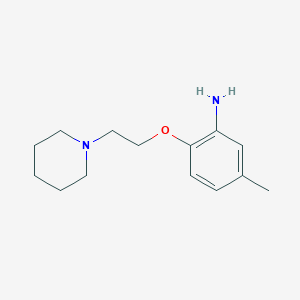molecular formula C14H22N2O B3167308 5-甲基-2-[2-(1-哌啶基)乙氧基]苯胺 CAS No. 919011-44-2