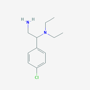 molecular formula C12H19ClN2 B3167313 [2-氨基-1-(4-氯苯基)乙基]二乙胺 CAS No. 919013-72-2