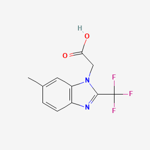 molecular formula C11H9F3N2O2 B3167317 (6-Methyl-2-trifluoromethyl-benzoimidazol-1-YL)-acetic acid CAS No. 919016-02-7