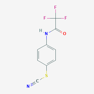 molecular formula C9H5F3N2OS B316733 4-[(Trifluoroacetyl)amino]phenyl thiocyanate 