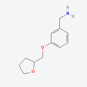 molecular formula C12H17NO2 B3167330 3-(Tetrahydro-furan-2-ylmethoxy)-benzylamine CAS No. 919017-01-9