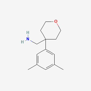 molecular formula C14H21NO B3167339 C-[4-(3,5-Dimethyl-phenyl)-tetrahydro-pyran-4-yl]-methylamine CAS No. 919017-11-1