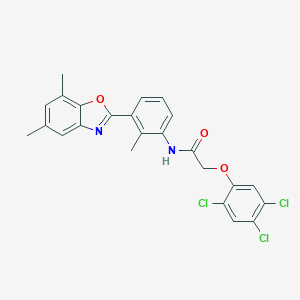 molecular formula C24H19Cl3N2O3 B316735 N-[3-(5,7-dimethyl-1,3-benzoxazol-2-yl)-2-methylphenyl]-2-(2,4,5-trichlorophenoxy)acetamide 