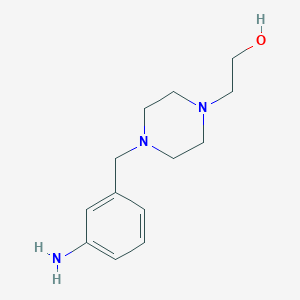 molecular formula C13H21N3O B3167351 2-[4-(3-Amino-benzyl)-piperazin-1-YL]-ethanol CAS No. 919021-34-4