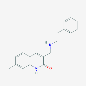 molecular formula C19H20N2O B3167353 7-Methyl-3-(phenethylamino-methyl)-1H-quinolin-2-one CAS No. 919022-89-2