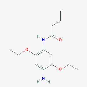 molecular formula C14H22N2O3 B3167369 N-(4-Amino-2,5-diethoxy-phenyl)-butyramide CAS No. 919028-68-5