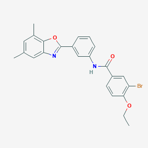 3-bromo-N-[3-(5,7-dimethyl-1,3-benzoxazol-2-yl)phenyl]-4-ethoxybenzamide