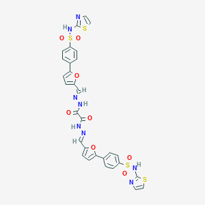 N-[[5-[4-(1,3-thiazol-2-ylsulfamoyl)phenyl]furan-2-yl]methylideneamino]-N'-[(E)-[5-[4-(1,3-thiazol-2-ylsulfamoyl)phenyl]furan-2-yl]methylideneamino]oxamide