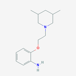 molecular formula C15H24N2O B3167386 2-[2-(3,5-Dimethylpiperidin-1-yl)ethoxy]aniline CAS No. 919036-85-4