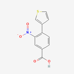 molecular formula C11H7NO4S B3167401 3-Nitro-4-(thiophen-3-yl)benzoic acid CAS No. 919087-98-2