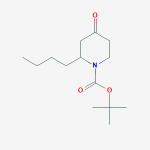 molecular formula C14H25NO3 B3167406 Tert-butyl 2-butyl-4-oxopiperidine-1-carboxylate CAS No. 919119-03-2