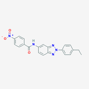 molecular formula C21H17N5O3 B316742 N-[2-(4-ethylphenyl)-2H-benzotriazol-5-yl]-4-nitrobenzamide 