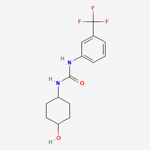 molecular formula C14H17F3N2O2 B3167425 N-(trans-4-hydroxycyclohexyl)-N'-[3-(trifluoromethyl)phenyl]urea CAS No. 919278-32-3