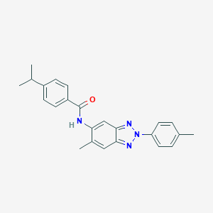 molecular formula C24H24N4O B316745 N-[6-methyl-2-(4-methylphenyl)-2H-benzotriazol-5-yl]-4-(propan-2-yl)benzamide 