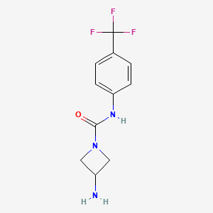 molecular formula C11H12F3N3O B3167494 3-Amino-N-[4-(trifluoromethyl)phenyl]azetidine-1-carboxamide CAS No. 920320-53-2