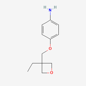 molecular formula C12H17NO2 B3167510 4-((3-Ethyloxetan-3-yl)methoxy)aniline CAS No. 920973-76-8